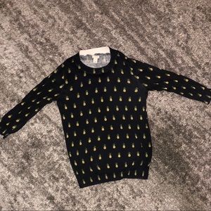 🍍Jcrew Navy Blue Pineapple Blouse🍍